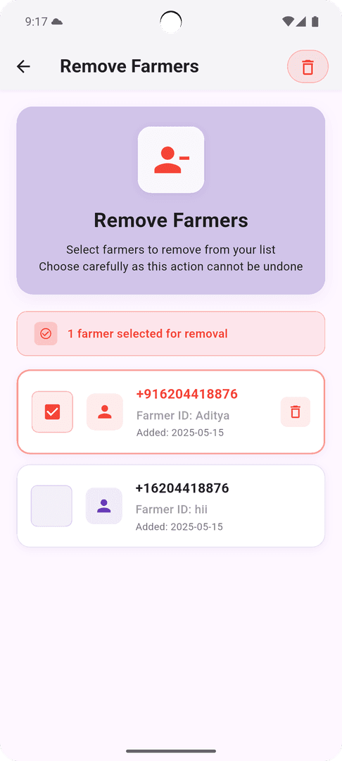 Remove Number Interface